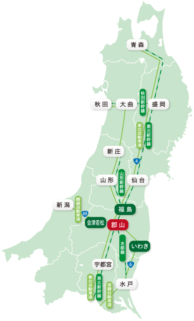県外からのアクセス沿線マップ