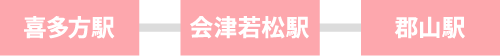喜多方駅-会津若松駅-郡山駅