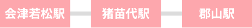 会津若松駅-猪苗代駅-郡山駅