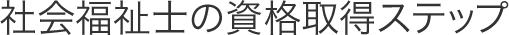社会福祉士の資格取得ステップ
